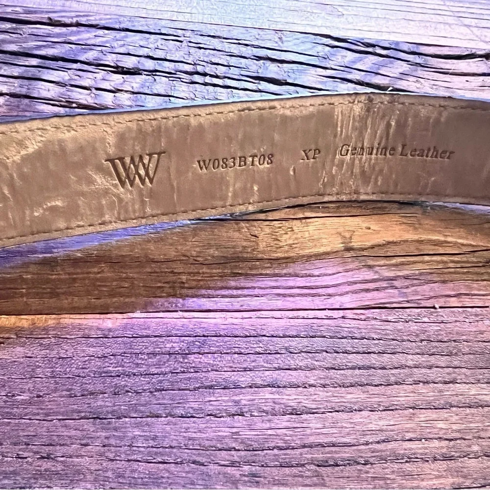 W by Worth wide double buckle belt